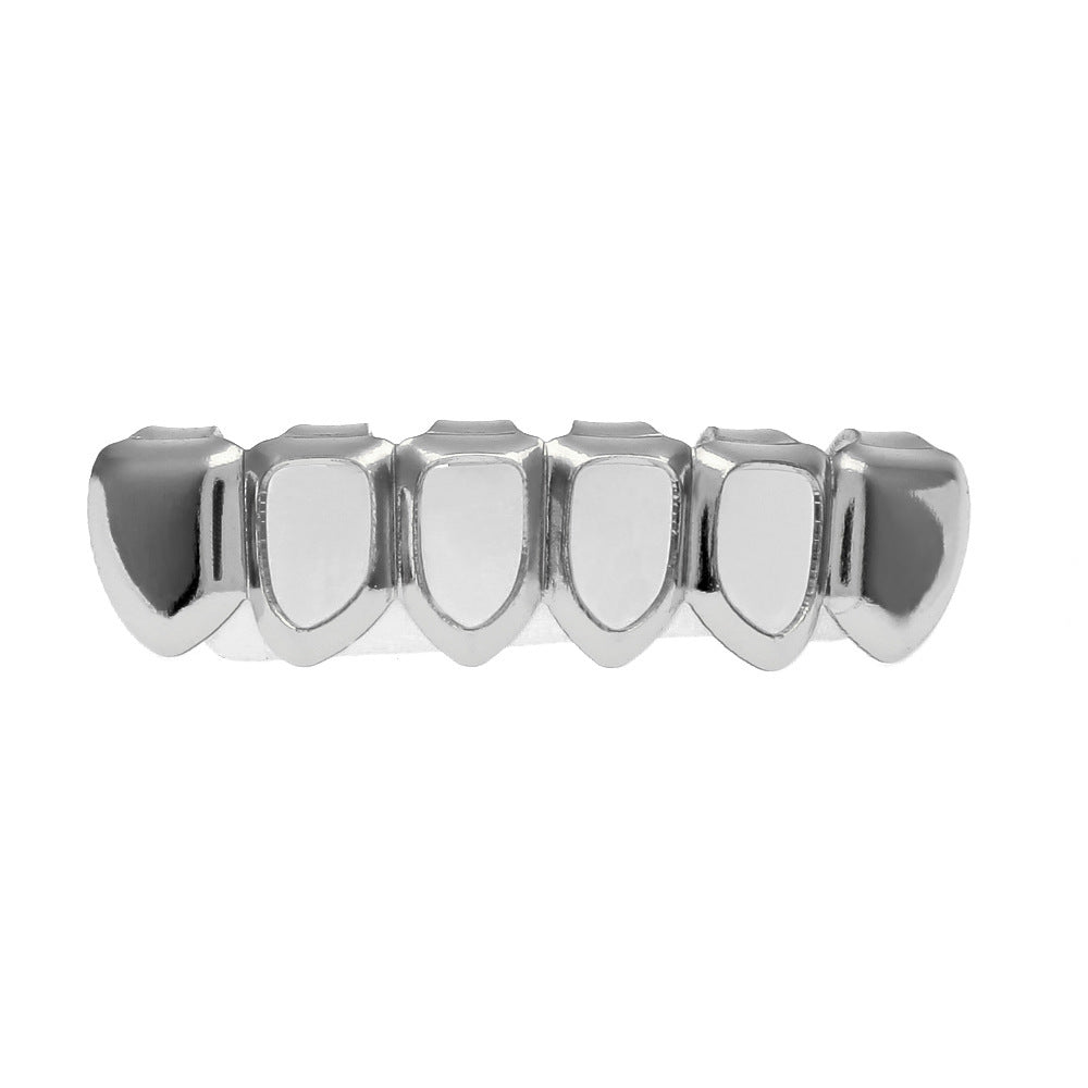 Hip-hop polished braces with gold electroplating