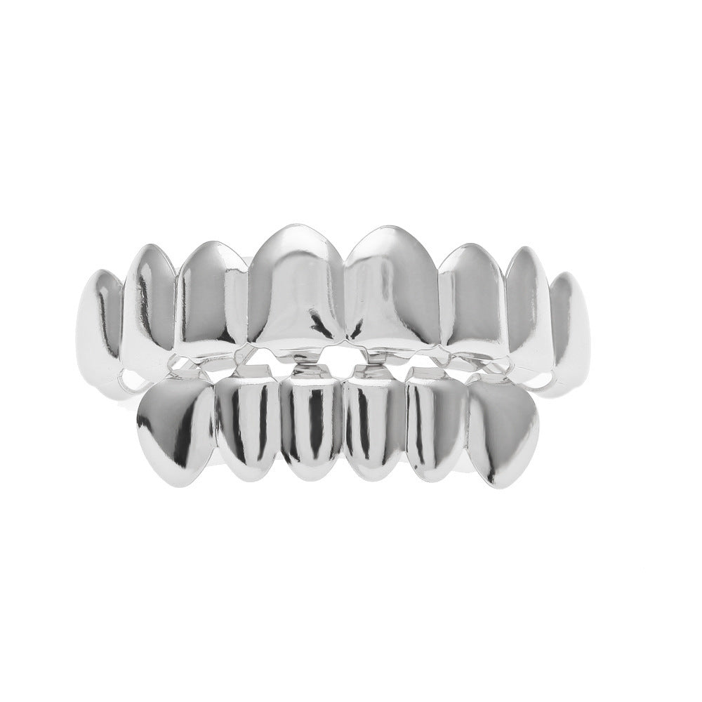 Hip-hop polished braces with gold electroplating