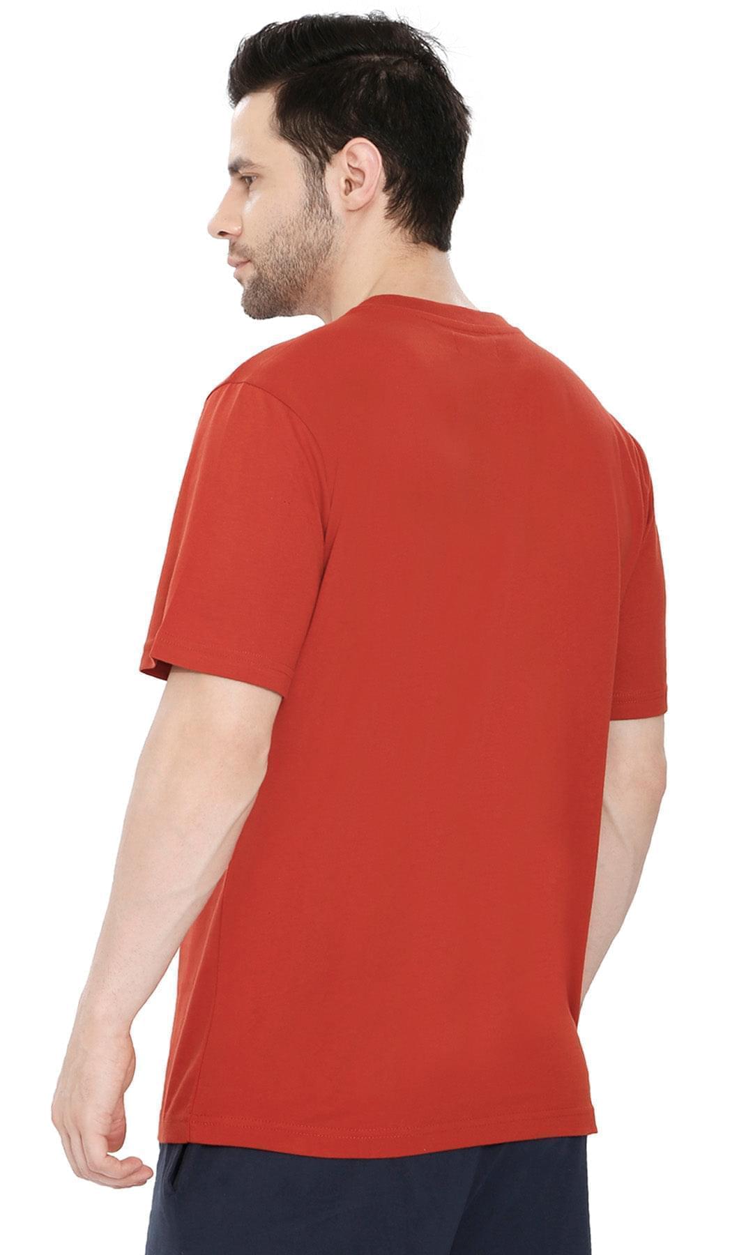 Men's Heavyweight Short Sleeve V-Neck T-Shirt – Relaxed Fit Cotton Blend with Pocket