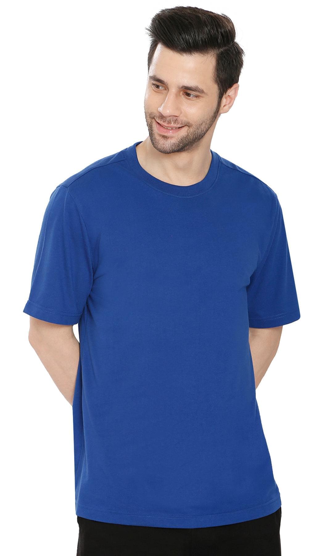 Men’s Heavyweight Crew Neck T-Shirt – Short Sleeve Solid Color Tee with Relaxed Fit
