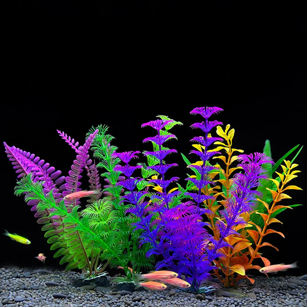1PC Plastic Simulated Aquatic Plants For Fish Tank Landscaping, Aquarium Decoration, Seagrass Ornaments