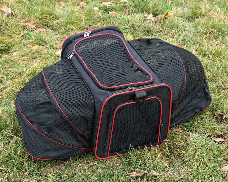 Pet Carrier Bag Foldable Small Dog Charter Carrying Cat Out Bag Expansion Pet Bag Mesh Breathable Expansion Foldable Handheld C