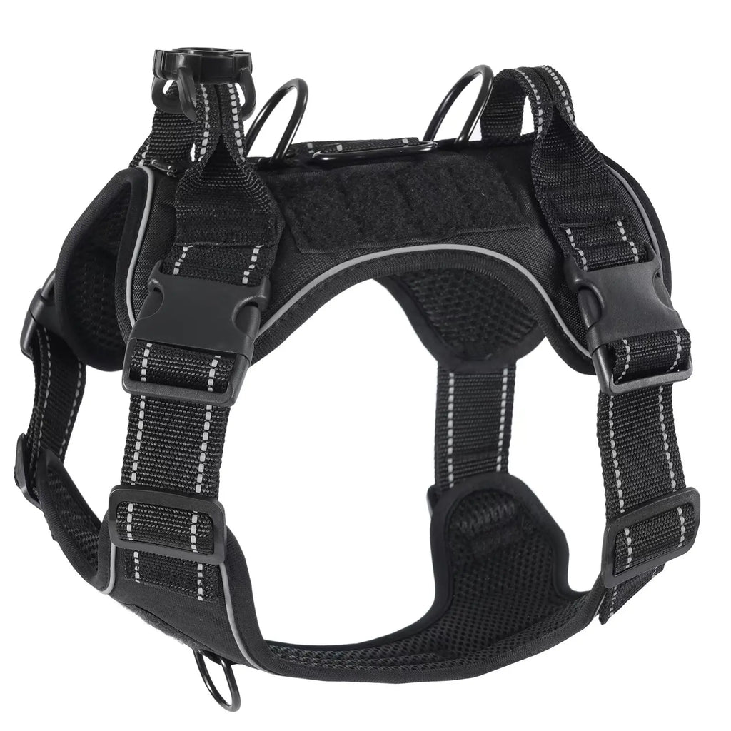No Pull Dog Harness with Locator Silicone Protective Cover Anti slip Adjustable Pet Chest Harness for Medium & Large Dogs