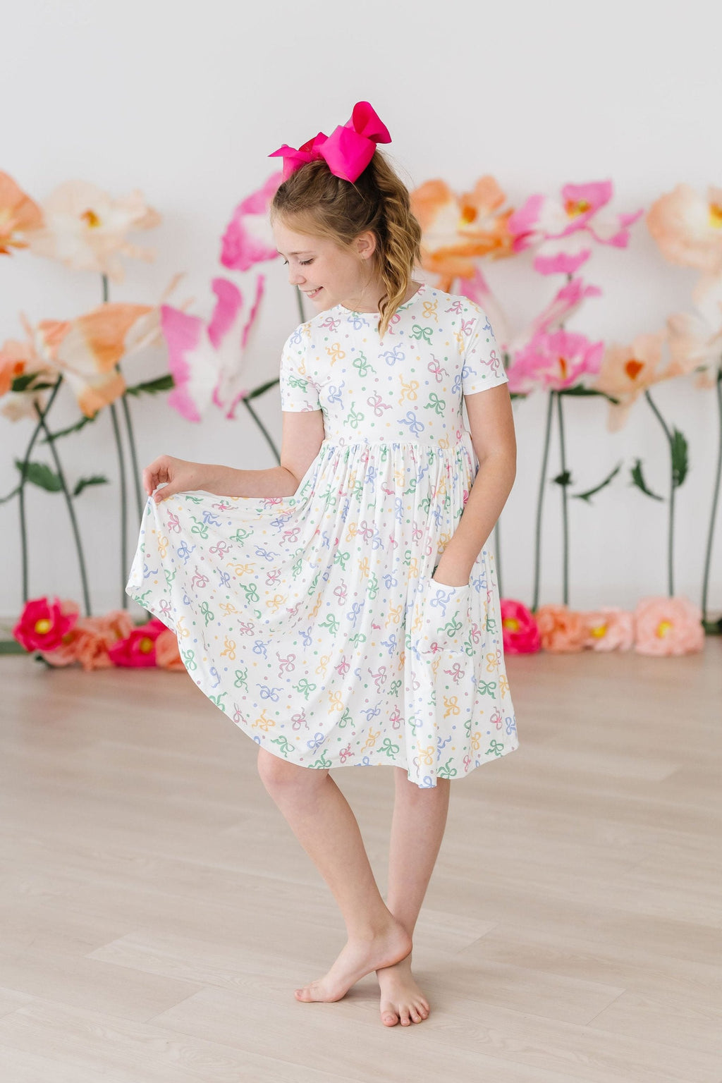SALE Tied in Love S/S Pocket Twirl Dress