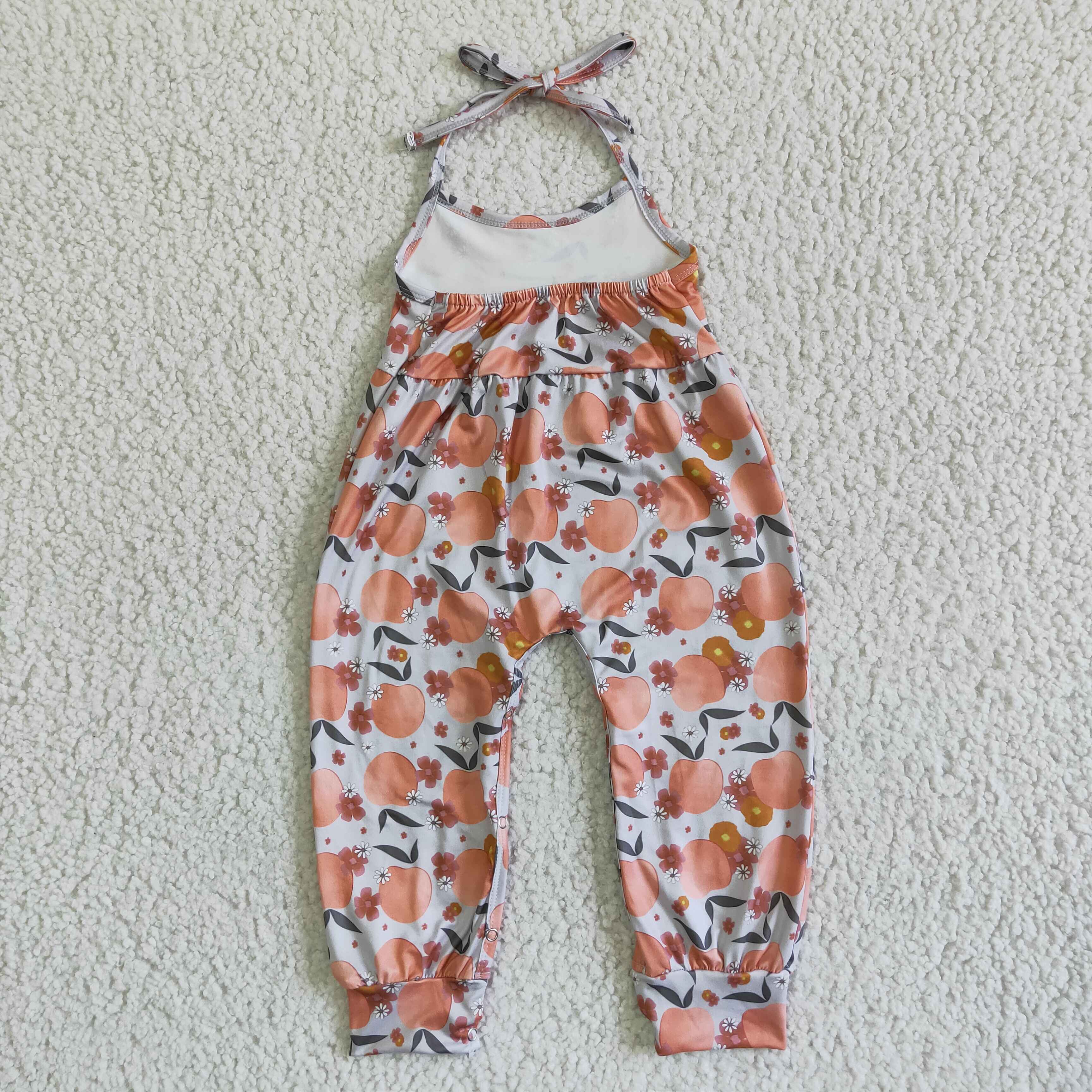 Peach sleeveless jumper kids girls jumpsuit