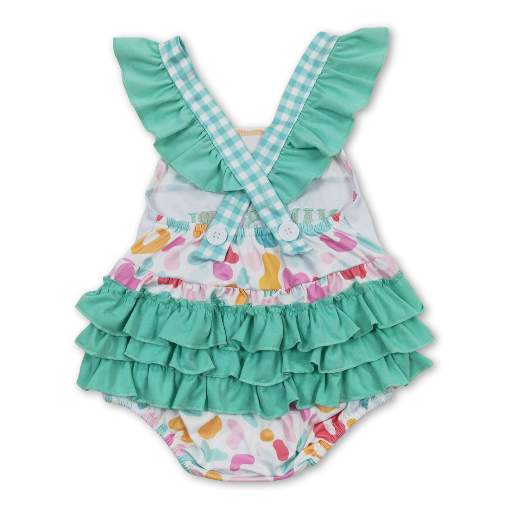 Mama's girl leopard baby kids romper