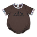 Jesus loves this country boy deer embroidery romper