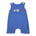 Sleeveless cotton snail embroidery baby boy romper