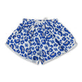 Blue leopard U K adult women team active shorts
