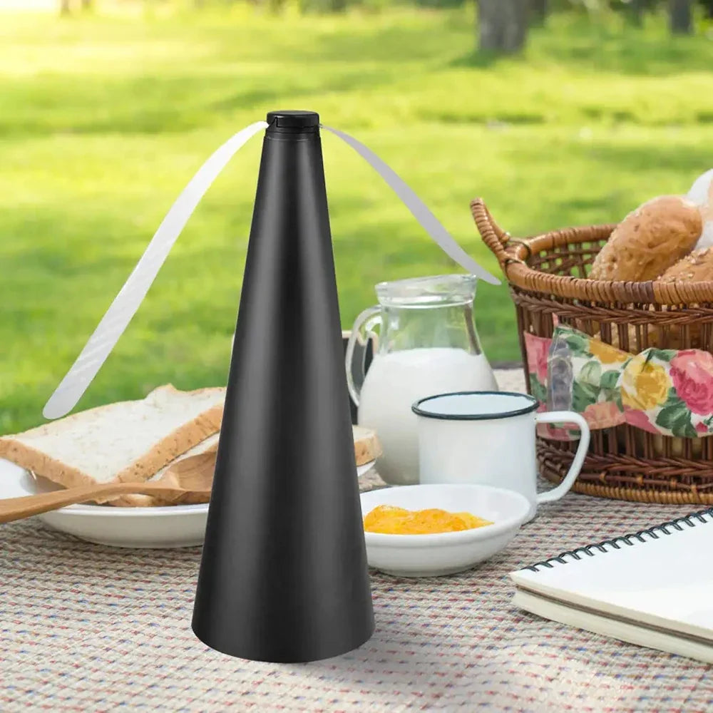 1PC Indoor and outdoor household automatic fly trap, battery fly fan, multifunctional fly repellent