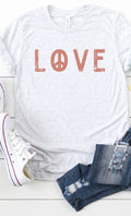 Peace Love Graphic Tee T-Shirt PLUS