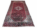 5.5 X 10 Antique Handmade Wool Tribal Gallery Rug All Over Red Runner Corridor