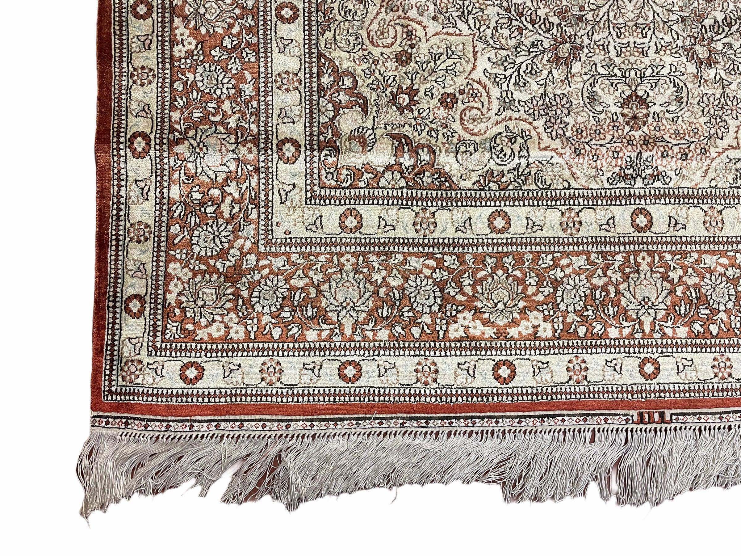 4' X 6' Vintage Fine Handmade Chinese Oriental Silk Rug 400 KPSI Wow
