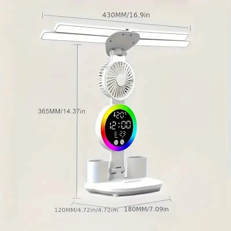 Smart Touch LED Desk Lamp – USB Powered, Dual Head, Dimmable, Color Changing