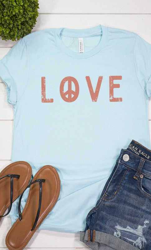 Peace Love Graphic Tee T-Shirt PLUS