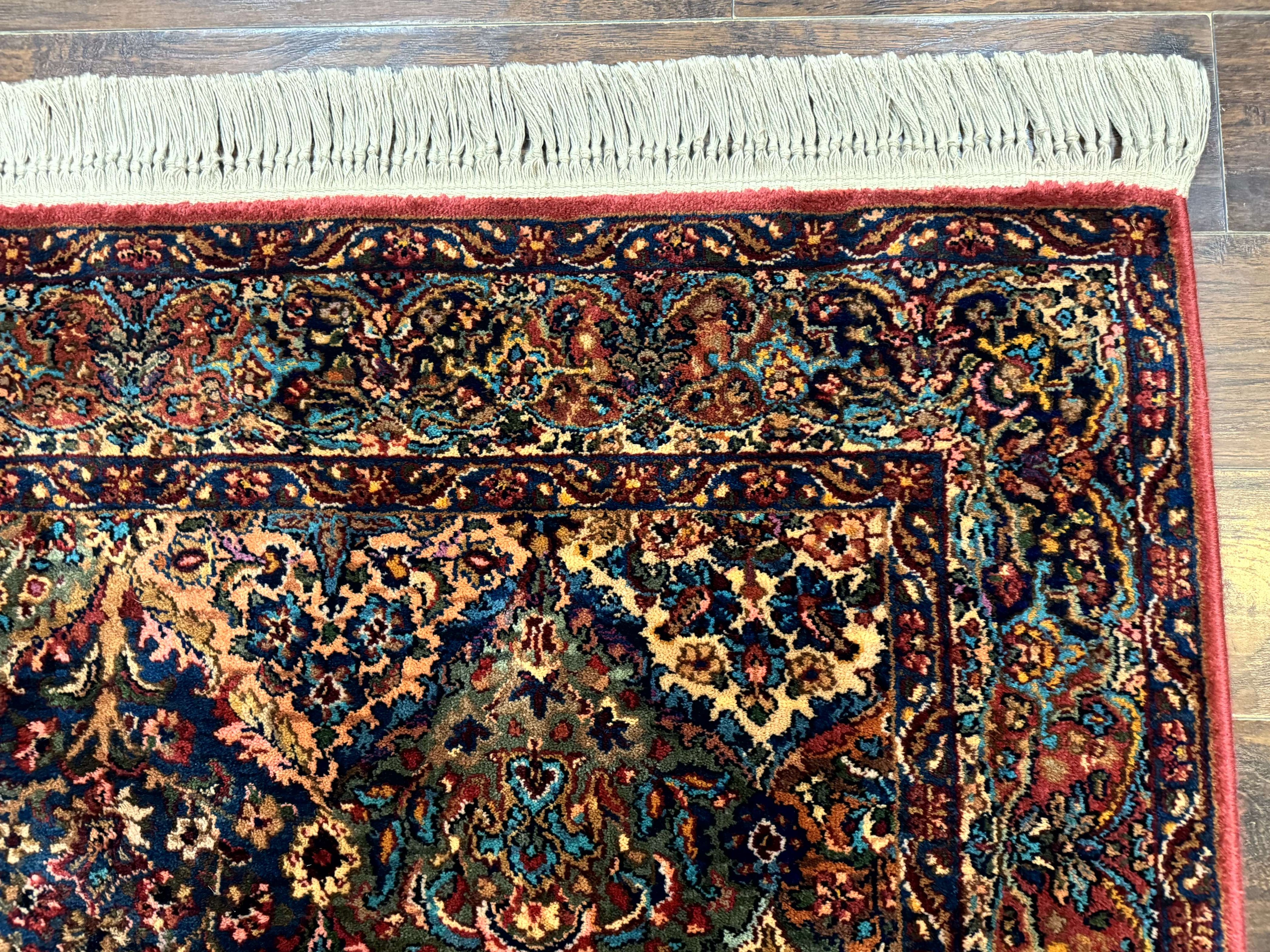5.9 x 9 Karastan Rug Multicolor Panel Kirman #717, Original 700 Series, Wool