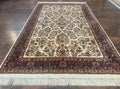 Karastan Rug 5.9 x 9, Ivory Sarouk #760, Wool Pile, Original 700 Series, Vintage