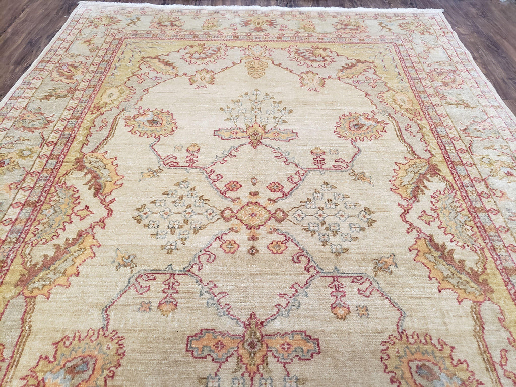 6x9 Turkish Oushak Rug, Wool Rug, Hand Knotted