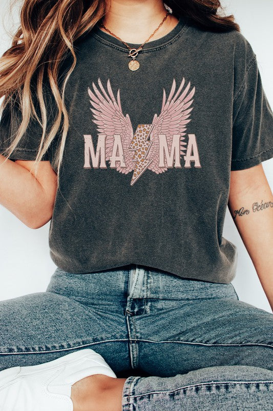 Mama Leopard Lightning Comfort Colors Graphic Tee T-Shirt