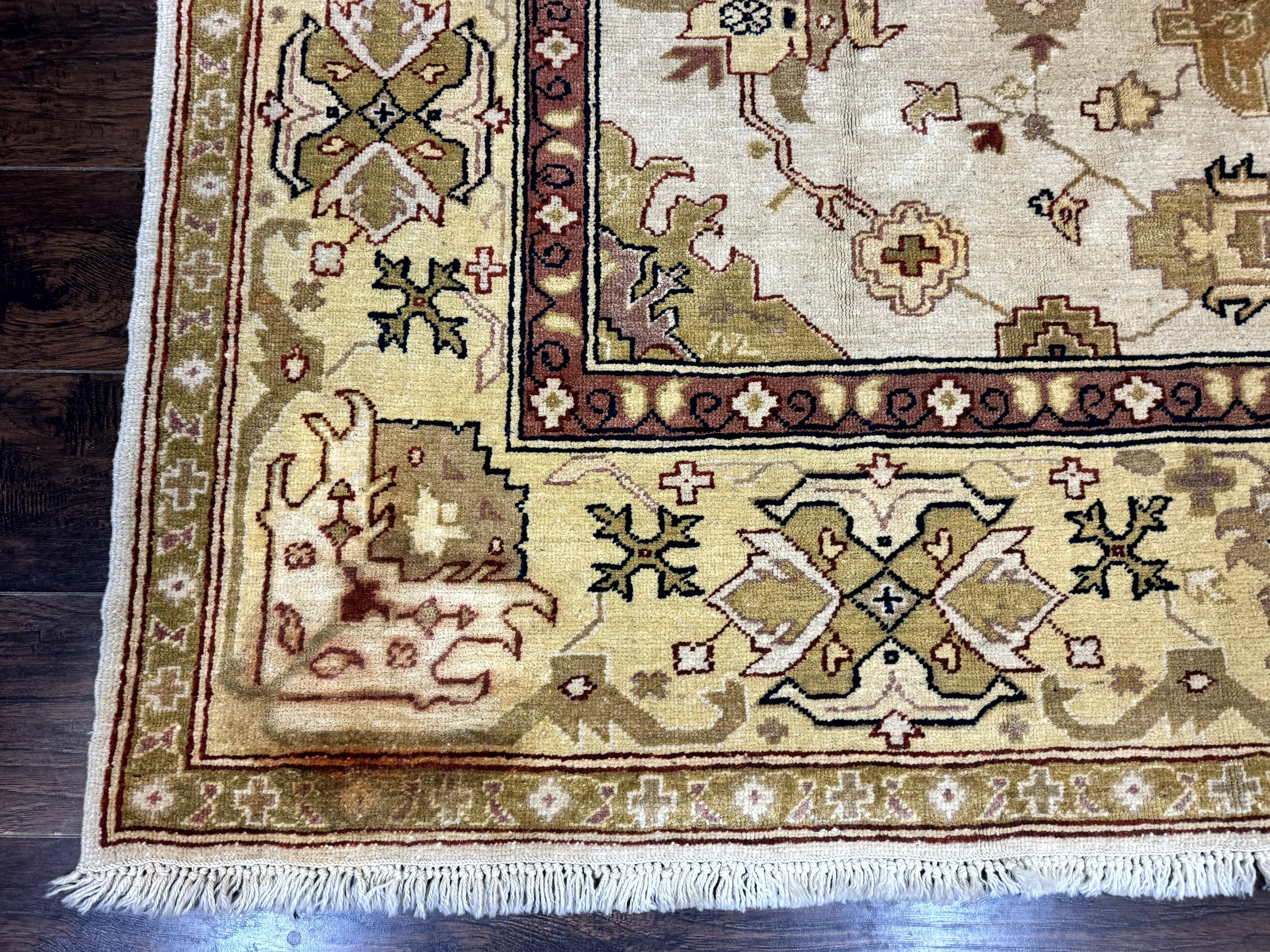 Turkish Oushak Rug 9x12, Oat Color, Wool Carpet