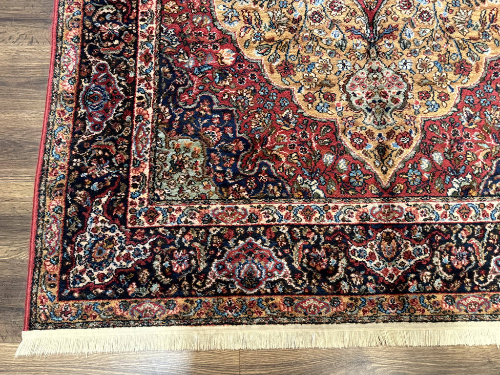 Karastan Rug 5.9 x 9 Medallion Kirman #700/718, Original 700 Series, Wool, Discontinued, Vintage