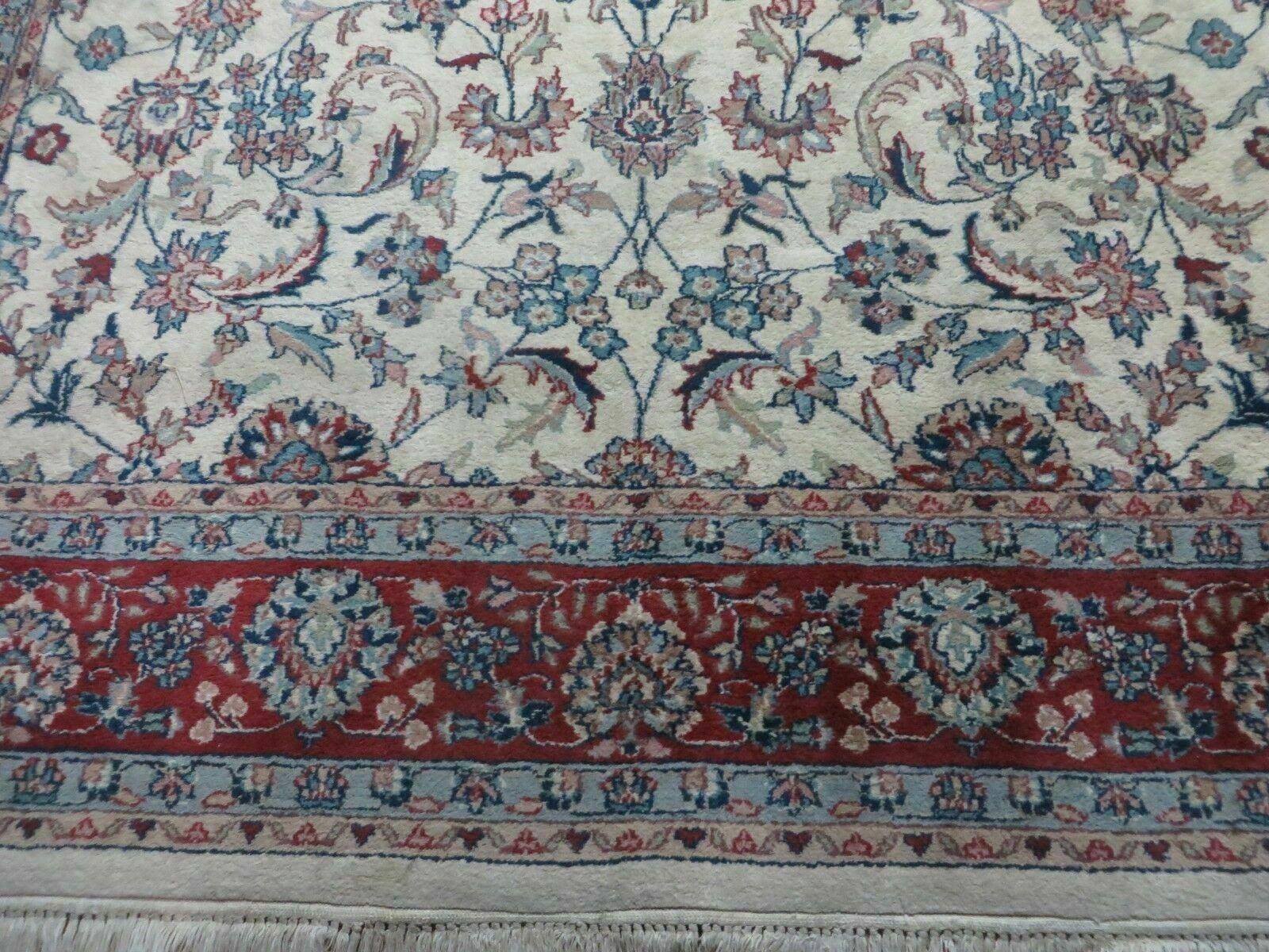 6' X 9' Vintage Handmade Fine Chinese Floral Oriental Wool Rug Carpet Beige