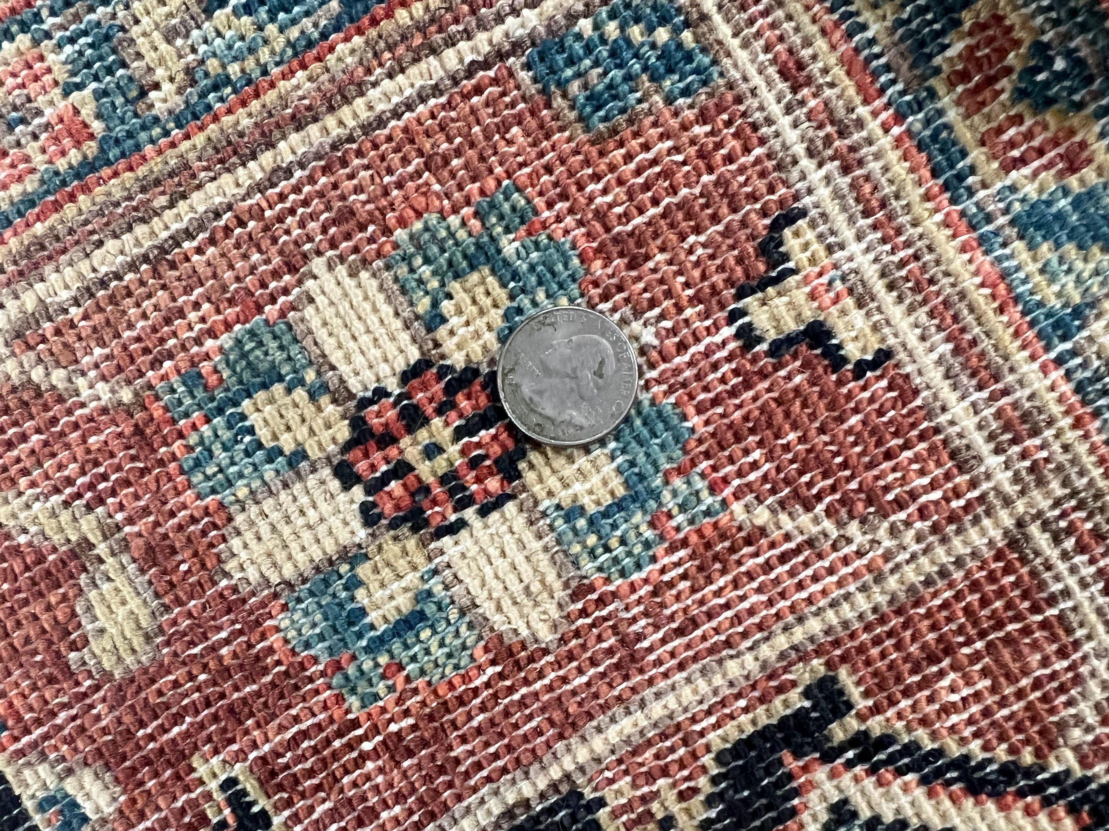 Peshawar Rug 5x7, Wool Hand Knotted Handmade Vintage Carpet, Serapi Design, Pakistani Rug 5 x 7 ft, Medium Sized, Geometric Rug