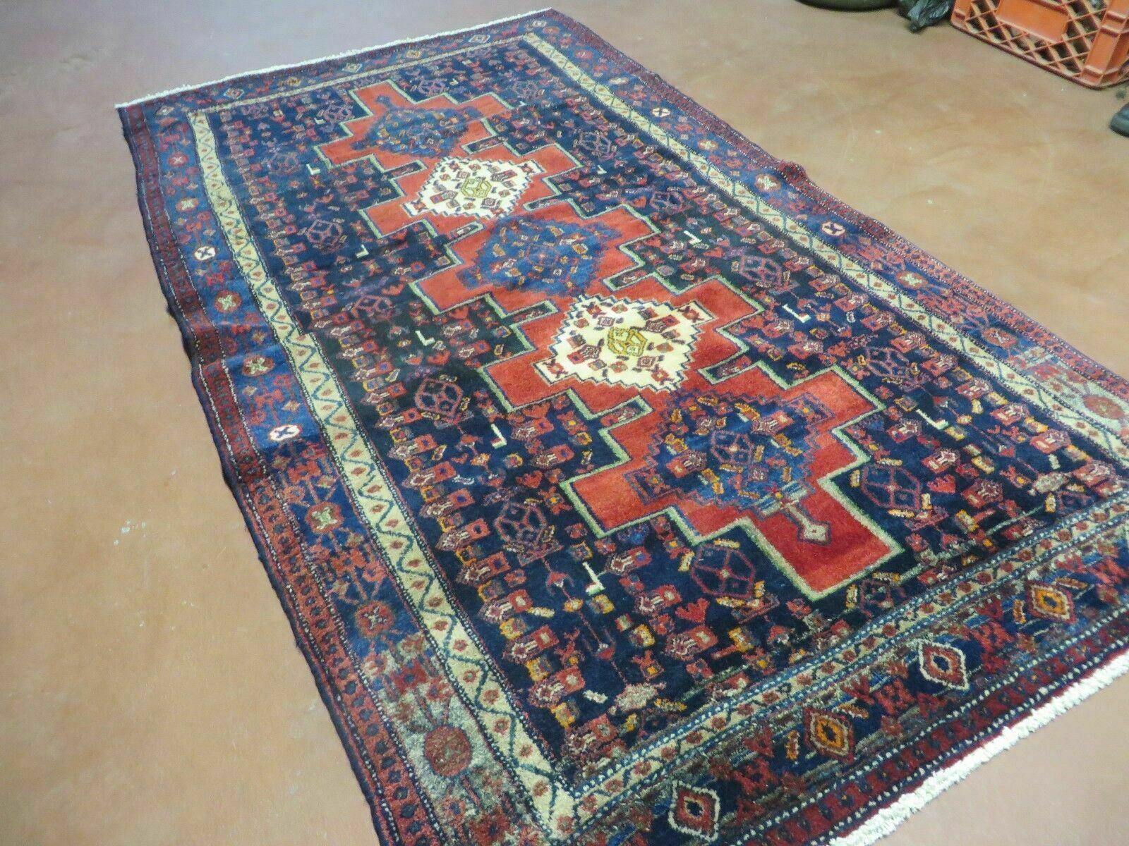 4' X 7' Antique Handmade Turkish Wool Rug Nice # 638