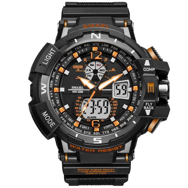 Modern Sport Watch For Men and Woman With LED Digital Quartz Display Men's Top Brand Luxury Digital-watch Relogio Masculino In Army Military Popular Design Waterproof 50M