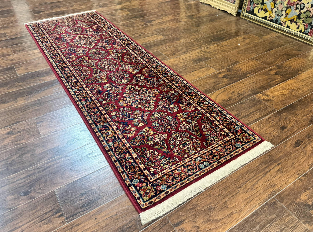 Karastan Runner Rug 2.6 x 8.6, Red Sarouk #785, Original 700 Series, Wool Karastan Runner Rug, Rare