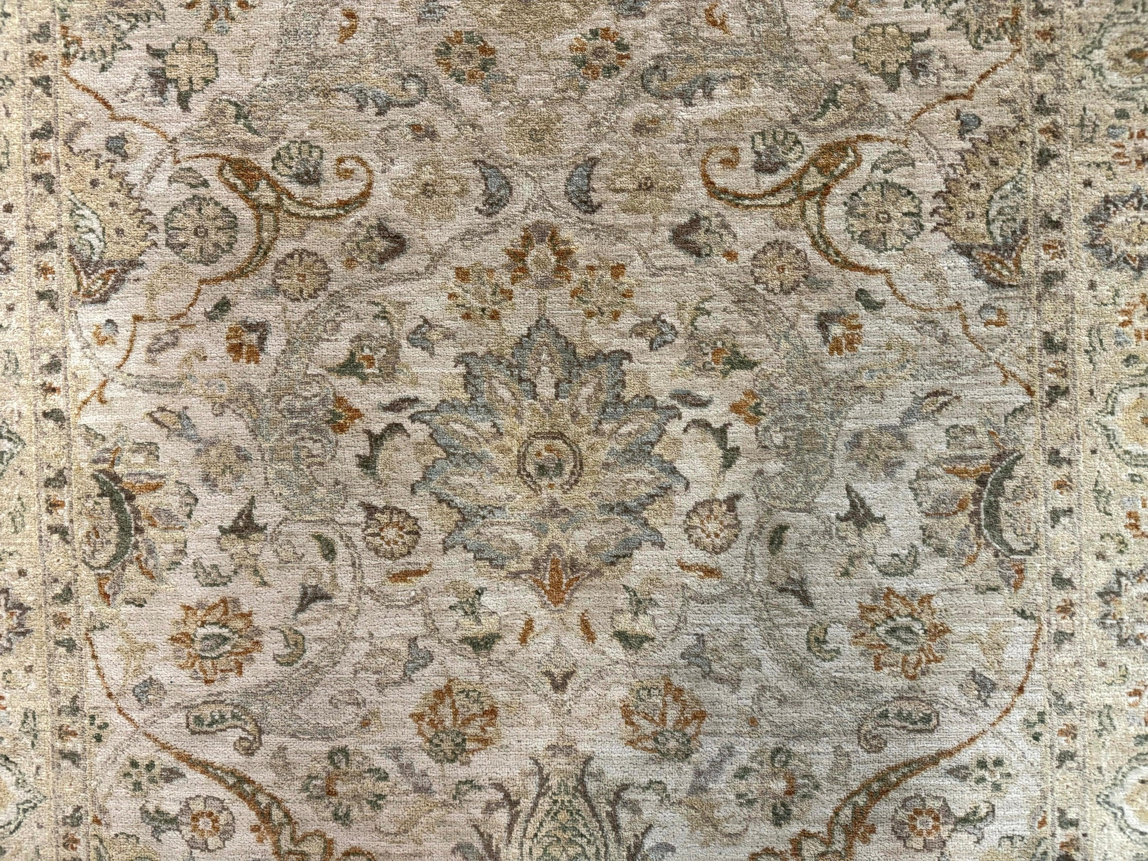 Pak Persian Rug 4x6, Beige, Pakistani Peshawar Rug, Handmade, Neutral Colors, Vintage Rug for Modern Home