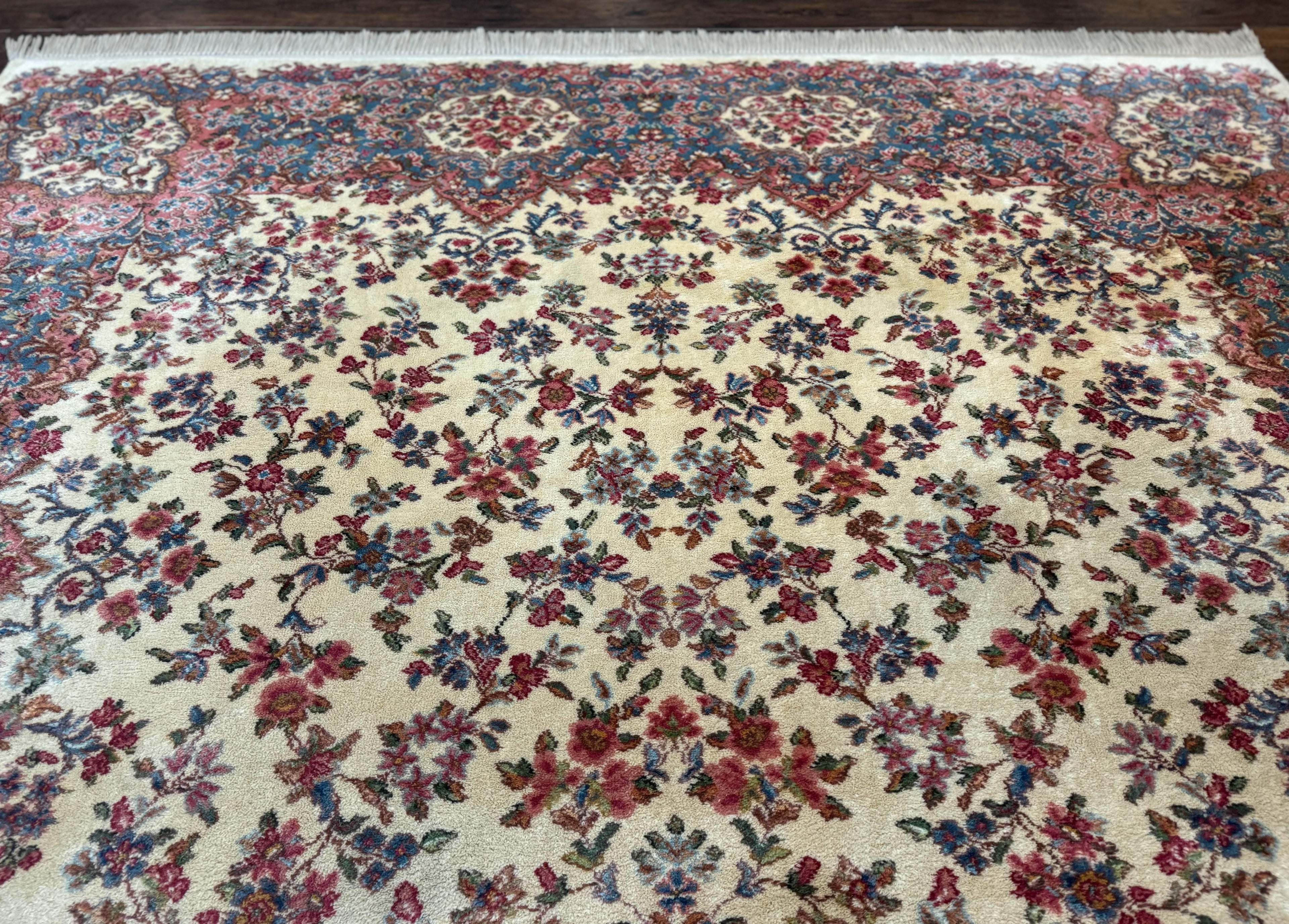 Karastan Rug 8.8 x 12 Ivory Kirman #788, Original 700 Series, Wool Karastan Carpet, Karastan Area Rug, Vintage Karastan, Living Room Rug