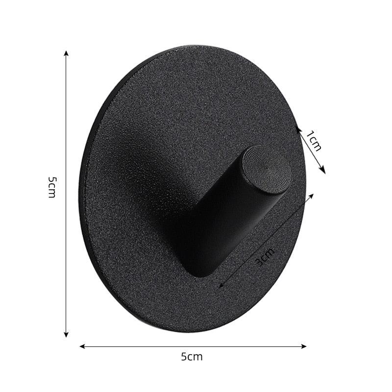Adhesive Wall Hooks Mounted Door Key Cloth Coat Bathroom Robe Hanger Kitchen Hardware Rack Shelf Bag Hook Organizer For Hanging  Bathroom Toilet Sticky Hook