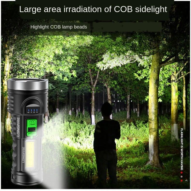 Adjustable Rechargeable Strong Mini Pocket Sized Flashlight LED Multifunctional High Lumen Light Ultra-bright Portable Flashlights Outdoor Waterproof Flashlight For Running Walking