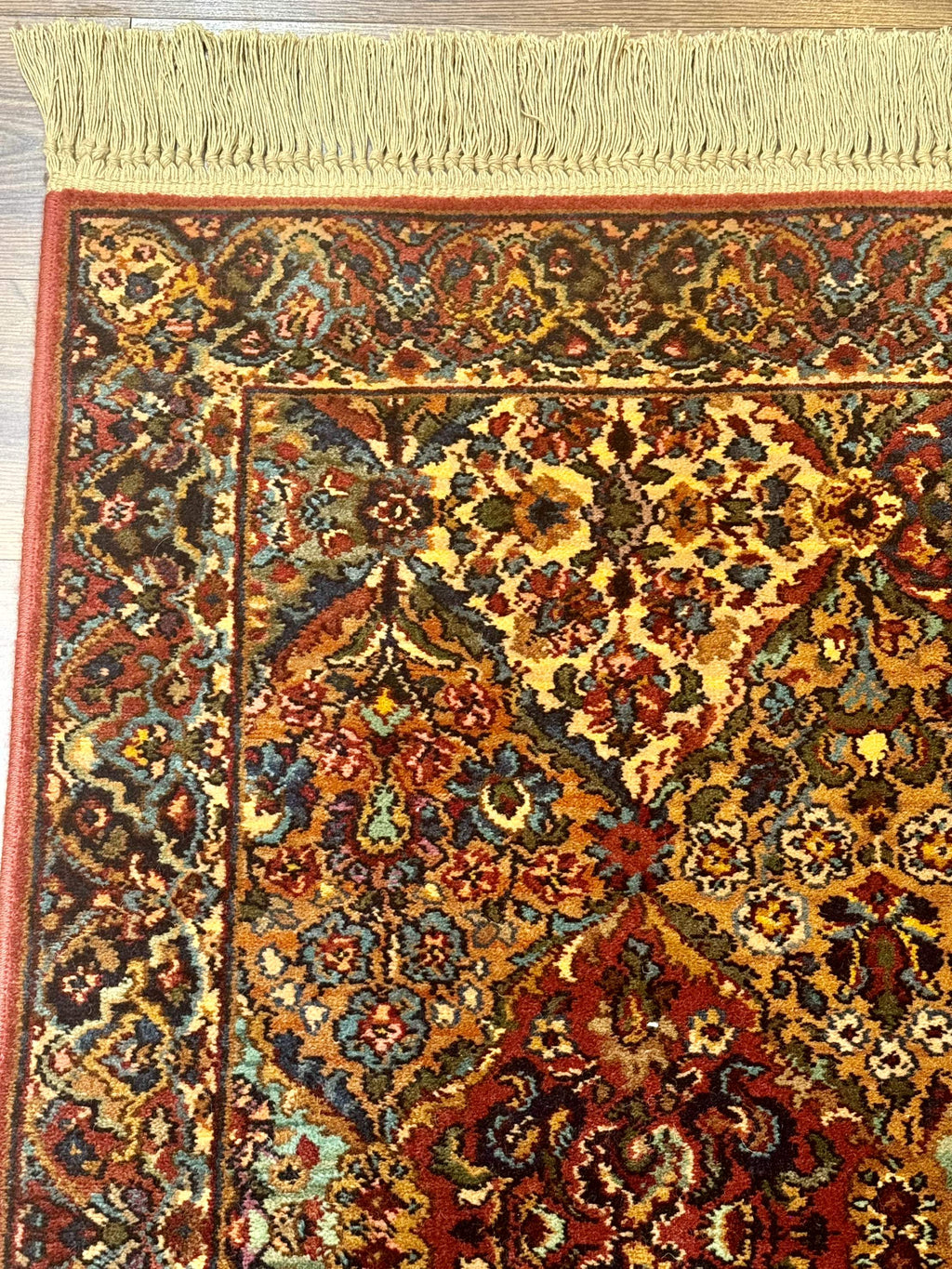 Karastan Rug 2.6 x 4 Multicolor Panel Kirman #717, Original 700 Series, Wool Pile Discontinued