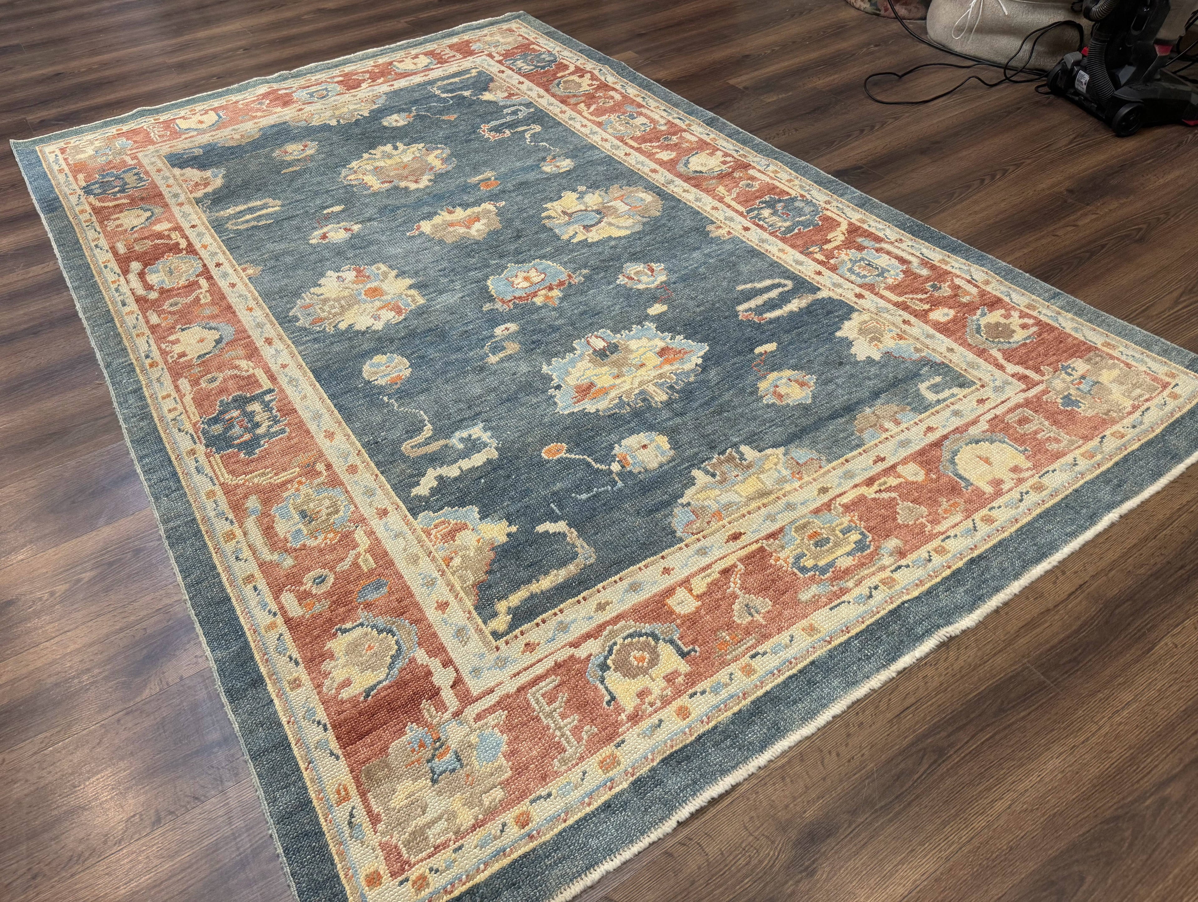 Turkish Oushak Rug 6x9, Sultanabad Carpet, Medium Size Oriental Rug