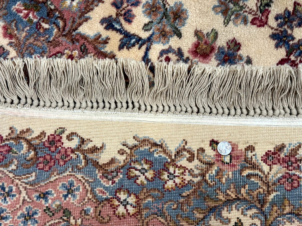 8.8 x 10.6 Karastan Kirman Rug #788, Wool Vintage Discontinued Floral Carpet