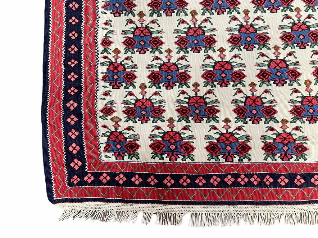 3x5 Vintage Kurdish Senneh Kilim Rug 3 x 5 Heirloom Rug Flatweave Antique Rug Playroom Rug Collectible Rug Beige Kilim
