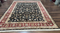 Sino Persian Rug 8x10, Black and Red, Floral Allover