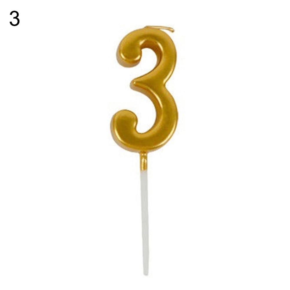 Arabic Number 0-9 Wax Candles Number Candles Cake Numeral Candles Number 0-9 Glitter Cake Topper Decoration For Birthday Wedding Reunion Theme Part Digital Cake Topper Kids Children Party Happy Birthday Ornament Cakes Top Decoration Accessories