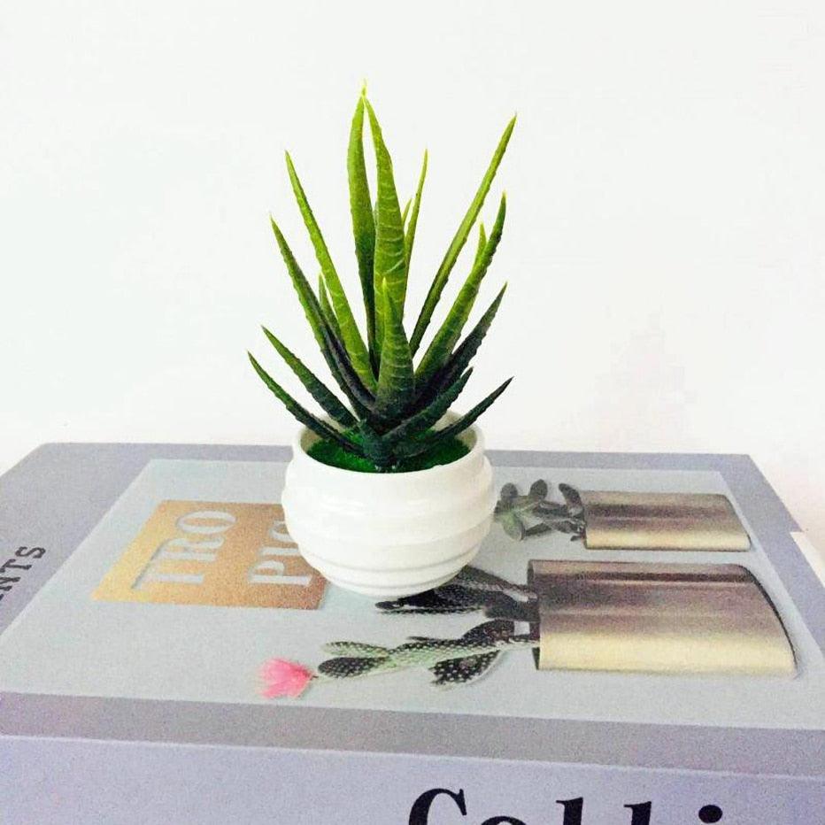 Artificial Succulent Small Simulated Tree Pot Decor Arrangement For Office Table Indoor Outdoor Stair Balcony Garden Home Decor