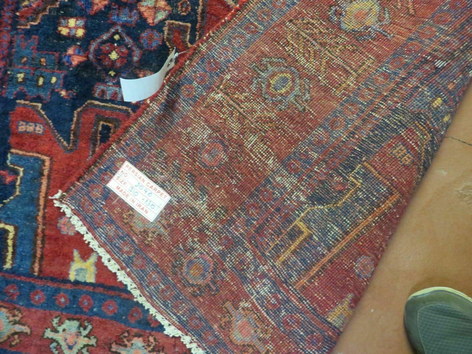 4' X 10' Antique Handmade Turkish Floral Tribal Oriental Wool Rug #627