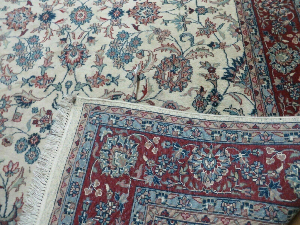 6' X 9' Vintage Handmade Fine Chinese Floral Oriental Wool Rug Carpet Beige