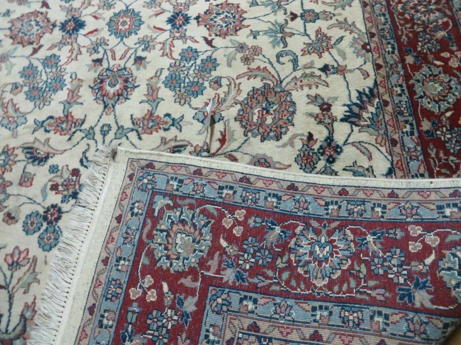 6' X 9' Vintage Handmade Fine Chinese Floral Oriental Wool Rug Carpet Beige
