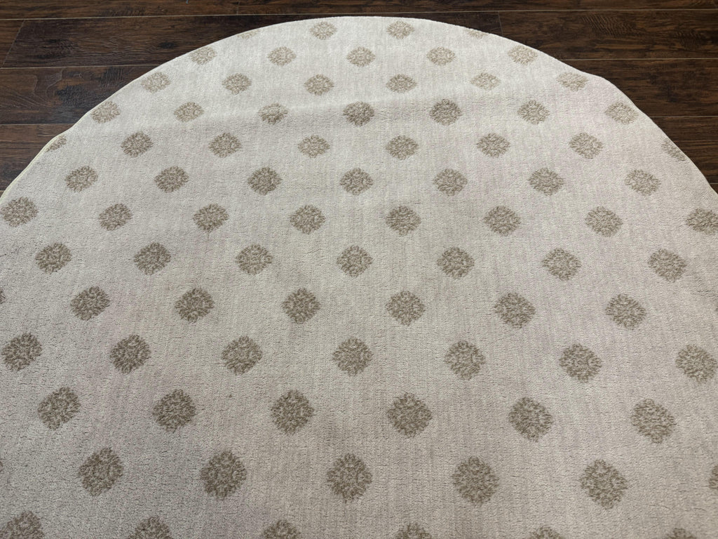 Round Power Loomed Rug 5x5, Contemporary Modern Round Carpet, 5ft Round