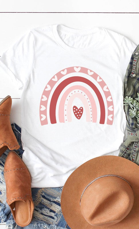 Valentines Day Rainbow Graphic Tee PLUS