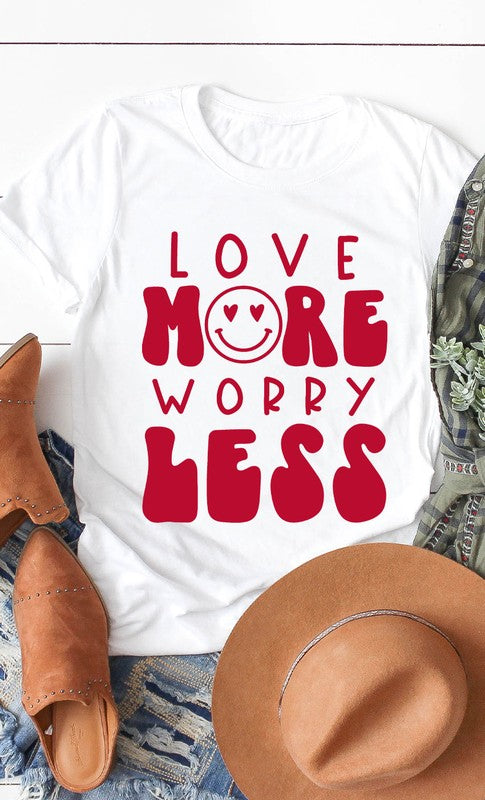 Love More Worry Less Graphic Tee T-Shirt PLUS