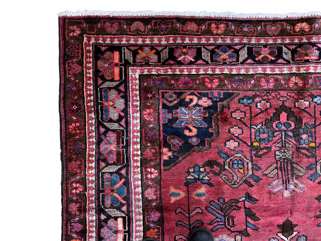 5.5 X 10 Handmade Wool Tribal Gallery Rug Wide Runner Corridor Rug Floral Red
