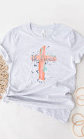 Watercolor He Lives Cross Easter PLUS Graphic Tee T-Shirt