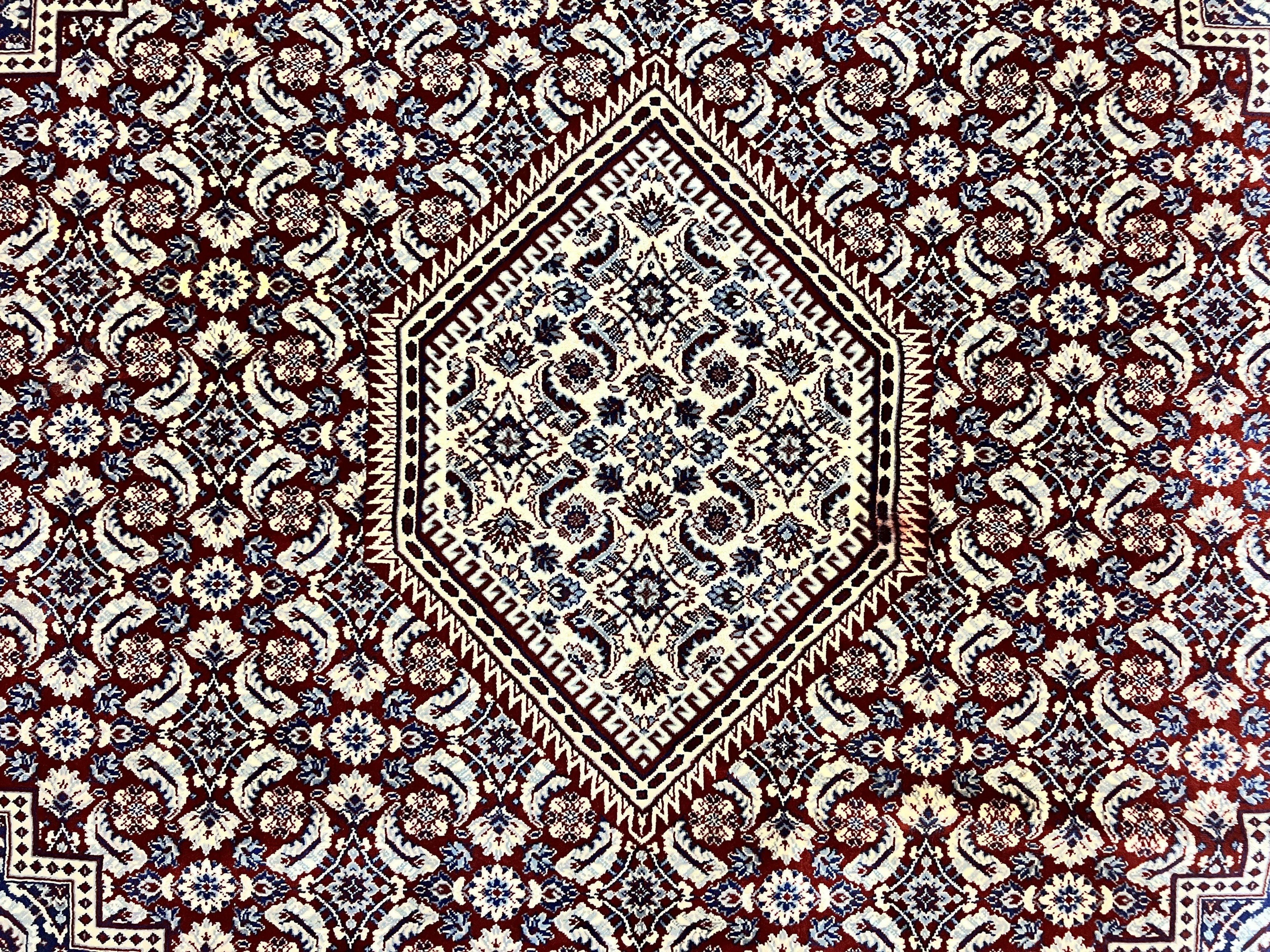 Karastan Rug 8x10, Kara Shah Red Bidjar, Belgium Power Loomed Rug, Wool Pile Karastan Rug, Vintage